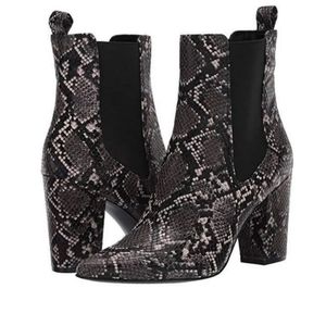 STEVE MADDEN SUBTLE GREY SNAKE BOOTIES